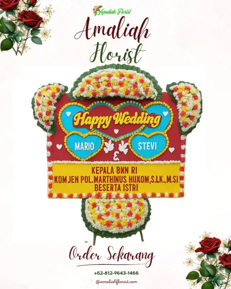 Papan Bunga Pernikahan Biaro Baru